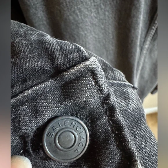Balenciaga Charcoal Denim Jacket - Picture 2 of 13